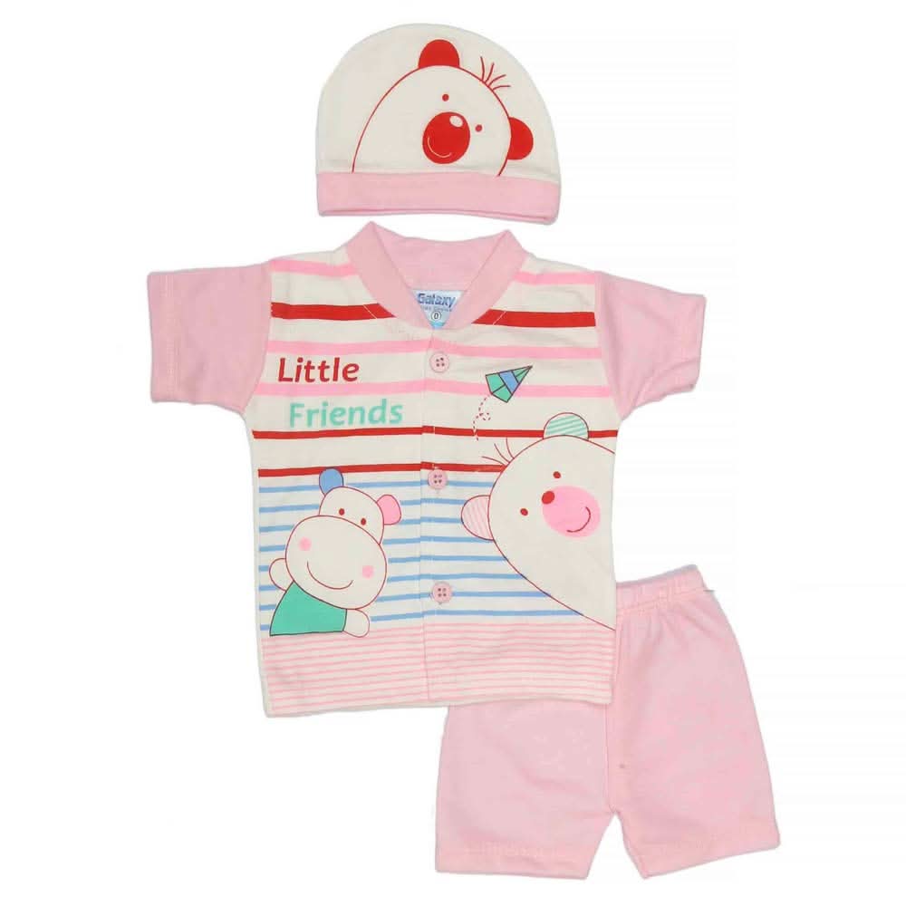 Newborn Unisex Suits 3Pcs - Multi, Kids, NB Girls Sets And Suits, Chase Value, Chase Value