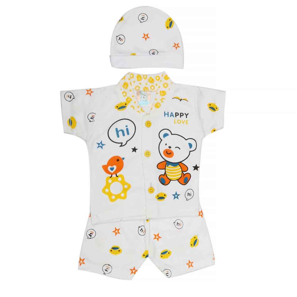 Newborn Unisex Suits 3Pcs - Yellow, Kids, NB Boys Sets And Suits, Chase Value, Chase Value