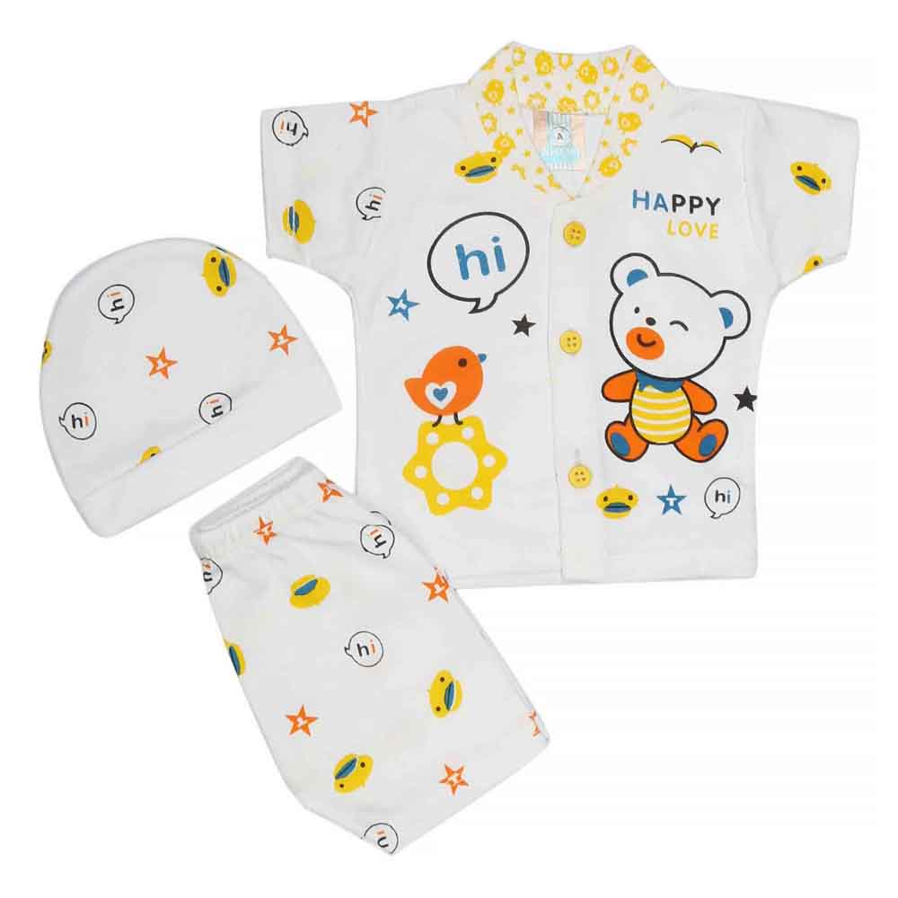 Newborn Unisex Suits 3Pcs - Yellow, Kids, NB Boys Sets And Suits, Chase Value, Chase Value
