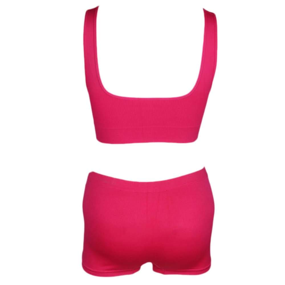 Women's Sports Bra & Panty Set - Dark Pink - test-store-for-chase-value