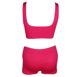 Women's Sports Bra & Panty Set - Dark Pink - test-store-for-chase-value
