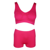Women's Sports Bra & Panty Set - Dark Pink - test-store-for-chase-value