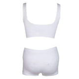 Women's Sports Bra & Panty Set - White - test-store-for-chase-value