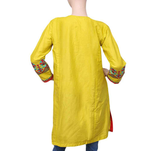 Women's Embroidered Jhabla - Yellow, Women, T-Shirts And Tops, Chase Value, Chase Value