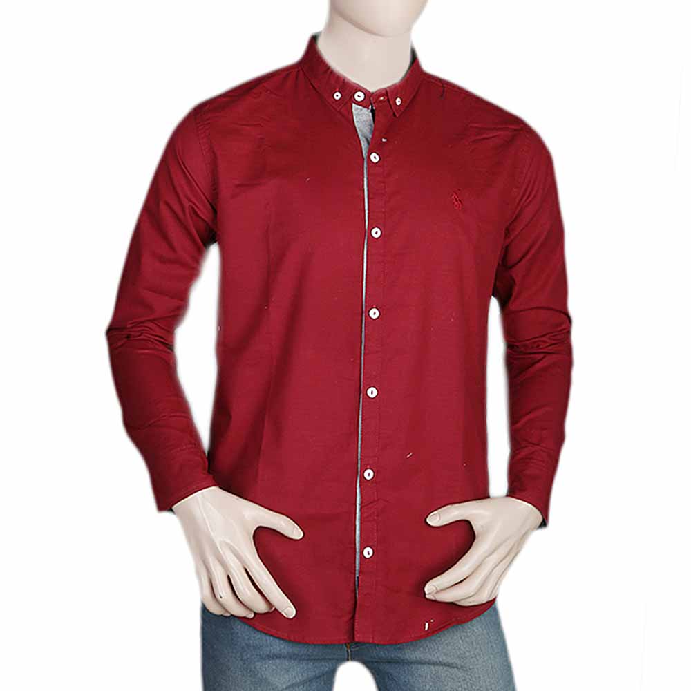 Men's Casual Shirt - Maroon, Men, Shirts, Chase Value, Chase Value
