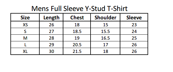 Men's Full Sleeves Y-Studs T-Shirt - Mustard, Men, T-Shirts And Polos, Chase Value, Chase Value
