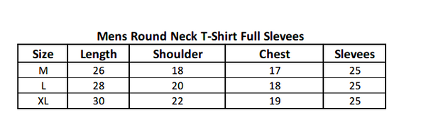 Men's Full Sleeves Round Neck Lycra Printed T-Shirt - Sea Green, Men, T-Shirts And Polos, Chase Value, Chase Value