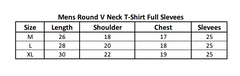 Men's V Neck Full Sleeves T-Shirt - Aqua, Men, T-Shirts And Polos, Chase Value, Chase Value
