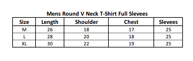 Men's V Neck Full Sleeves T-Shirt - Rust, Men, T-Shirts And Polos, Chase Value, Chase Value