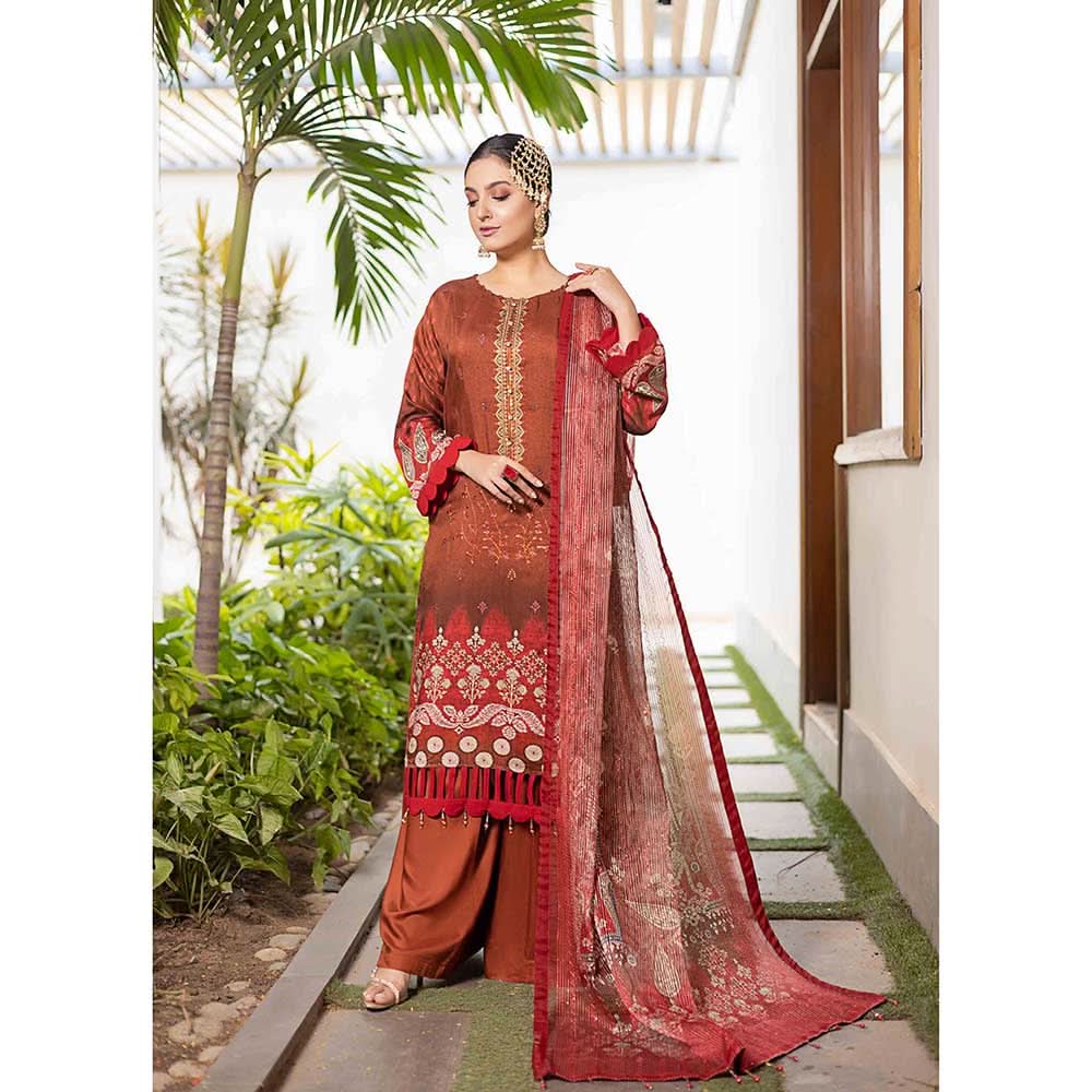 Misha Viscose Embroidered Unstitched 3Pcs Suit - D-1, Women, 3Pcs Shalwar Suit, Schick Creation, Chase Value