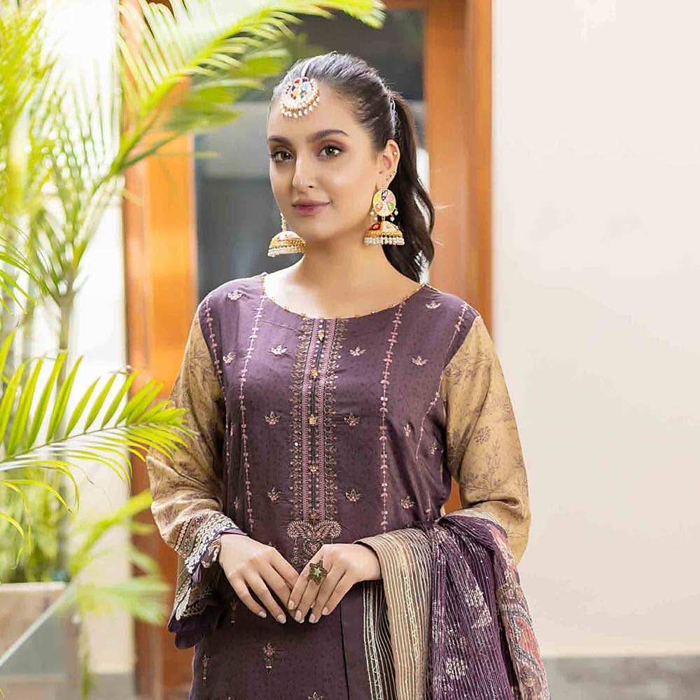 Misha Viscose Embroidered Unstitched 3Pcs Suit - D-10, Women, 3Pcs Shalwar Suit, Schick Creation, Chase Value