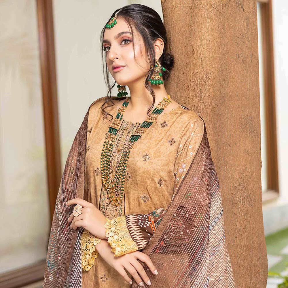 Misha Viscose Embroidered Unstitched 3Pcs Suit - D-2, Women, 3Pcs Shalwar Suit, Schick Creation, Chase Value