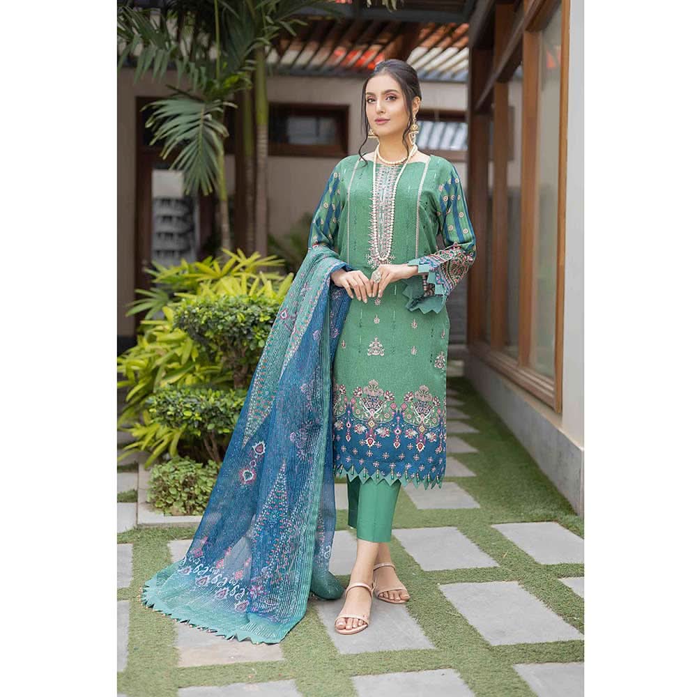 Misha Viscose Embroidered Unstitched 3Pcs Suit - D-3, Women, 3Pcs Shalwar Suit, Schick Creation, Chase Value