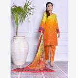 Schick Mushk Chickenkari Boring Lawn Collection 3 Pcs Un-Stitched Suit - 4, Women, 3Pcs Shalwar Suit, MI Creation, Chase Value