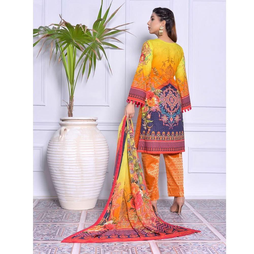 Schick Mushk Chickenkari Boring Lawn Collection 3 Pcs Un-Stitched Suit - 4, Women, 3Pcs Shalwar Suit, MI Creation, Chase Value