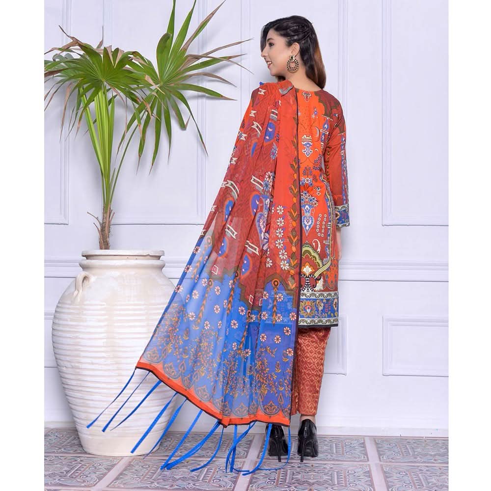 Schick Mushk Chickenkari Boring Lawn Collection 3 Pcs Un-Stitched Suit - 5, Women, 3Pcs Shalwar Suit, MI Creation, Chase Value