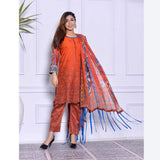 Schick Mushk Chickenkari Boring Lawn Collection 3 Pcs Un-Stitched Suit - 5, Women, 3Pcs Shalwar Suit, MI Creation, Chase Value