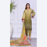 Schick Mushk Chickenkari Boring Lawn Collection 3 Pcs Un-Stitched Suit - 2, Women, 3Pcs Shalwar Suit, MI Creation, Chase Value