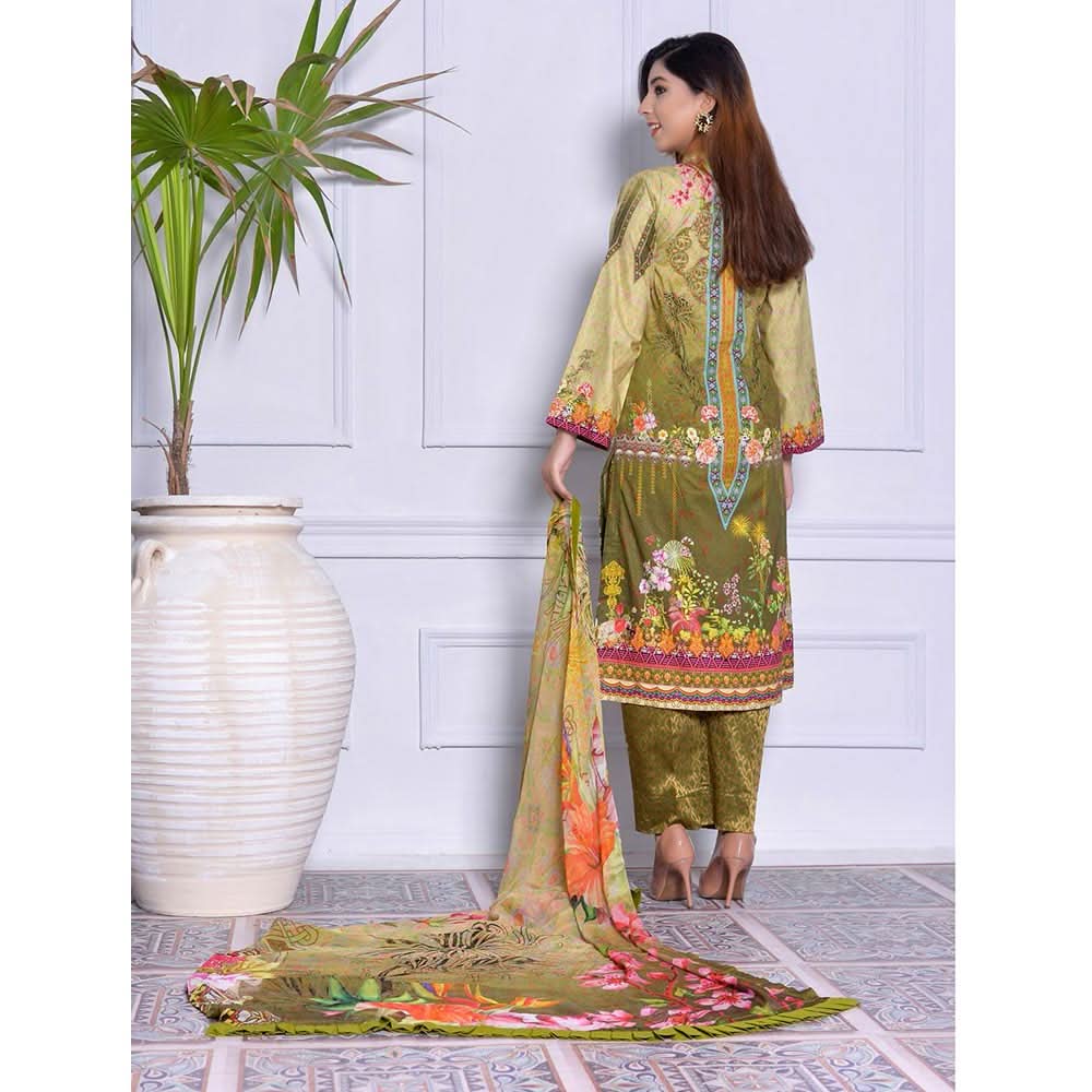 Schick Mushk Chickenkari Boring Lawn Collection 3 Pcs Un-Stitched Suit - 2, Women, 3Pcs Shalwar Suit, MI Creation, Chase Value