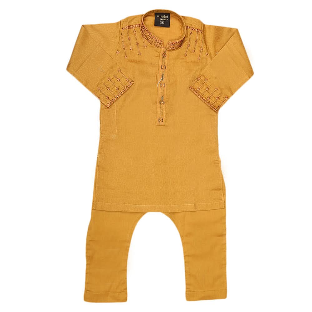 Boys Embroidered Kurta Shalwar Suit - Mustrad, Kids, Boys Shalwar Kameez, Chase Value, Chase Value