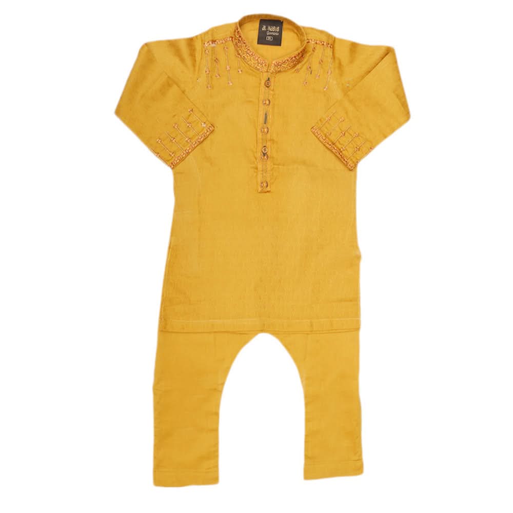 Boys Embroidered Kurta Shalwar Suit - Mustrad, Kids, Boys Shalwar Kameez, Chase Value, Chase Value