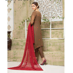 Luxury Embroidered Chiffon Semi-Stitched Suit - N-2737, Women, 3Pcs Shalwar Suit, Rana Arts, Chase Value