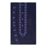 Men's Mashriq Embroidered Un-Stitched Suit - Navy Blue, Men, Unstitched Fabric, Chase Value, Chase Value