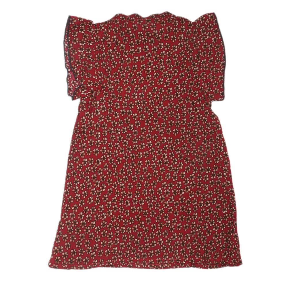 Girls Woven Half Sleeves Top - Maroon, Kids, Tops, Chase Value, Chase Value
