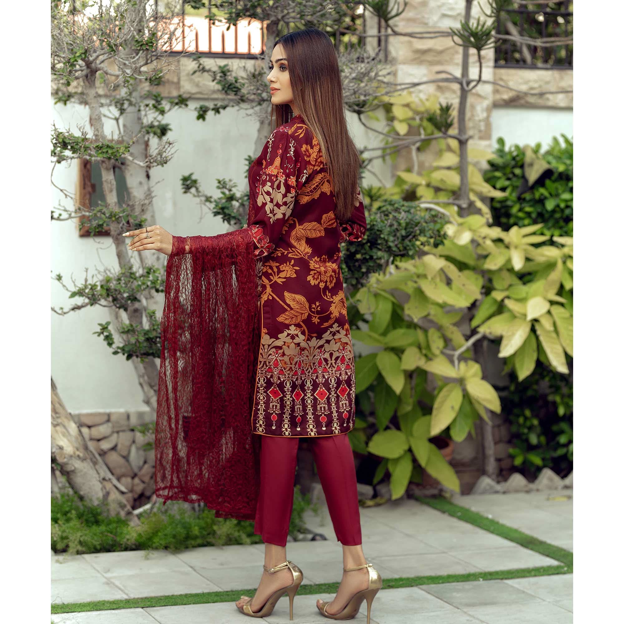 Sunaina Malai Unstitched 3Pcs Suit - 2102, Women, 3Pcs Shalwar Suit, Chase Value, Chase Value