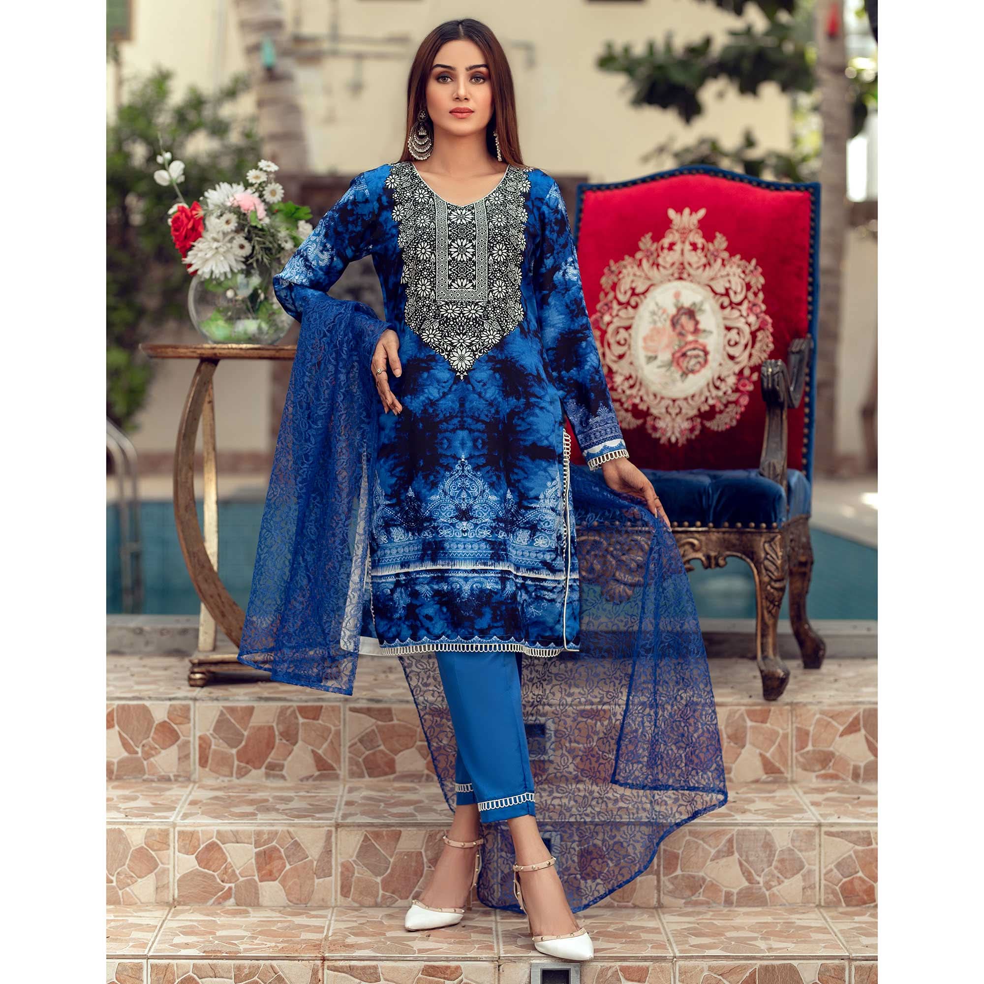 Sunaina Malai Unstitched 3Pcs Suit - 2104, Women, 3Pcs Shalwar Suit, Chase Value, Chase Value
