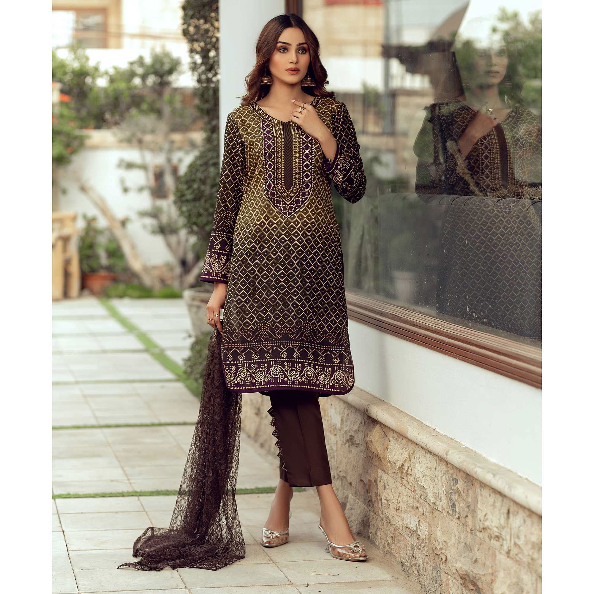 Sunaina Malai Unstitched 3Pcs Suit - 2107, Women, 3Pcs Shalwar Suit, Chase Value, Chase Value