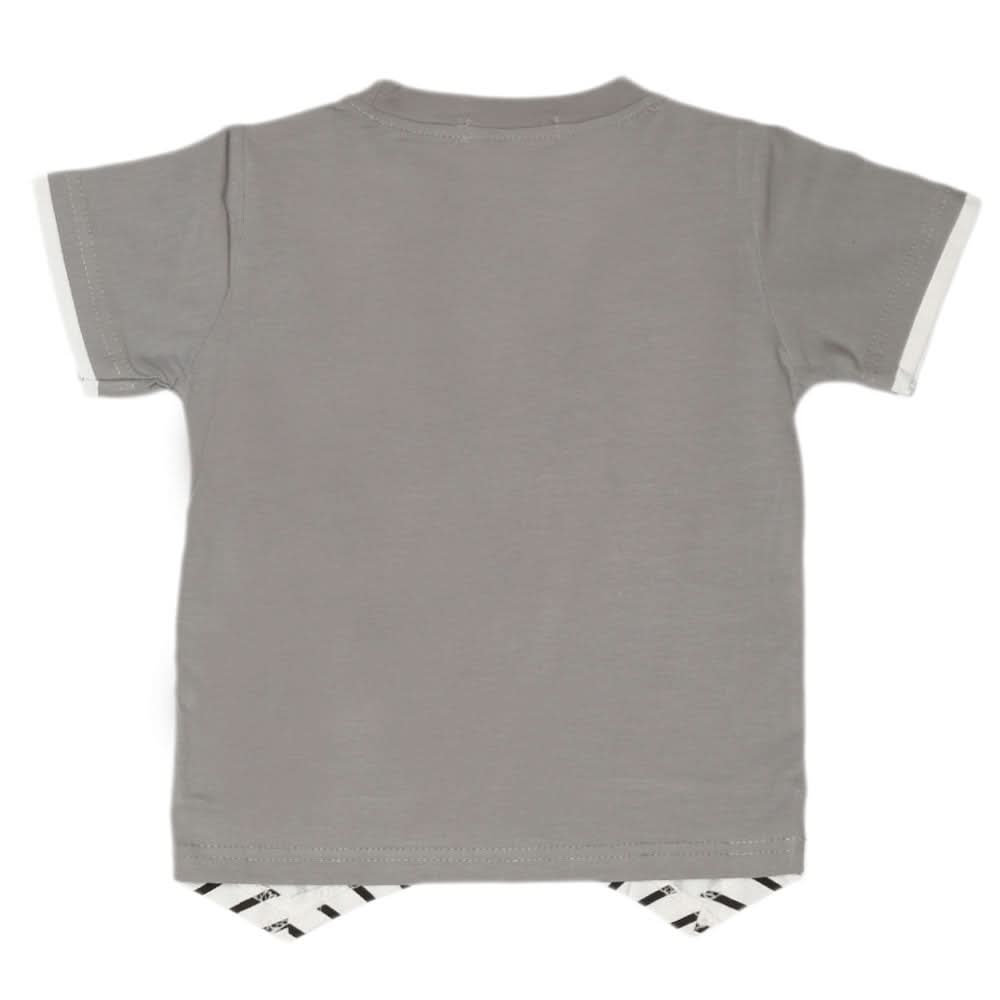 Boys Half Sleeves T-Shirt - Grey, Kids, Boys T-Shirts, Chase Value, Chase Value