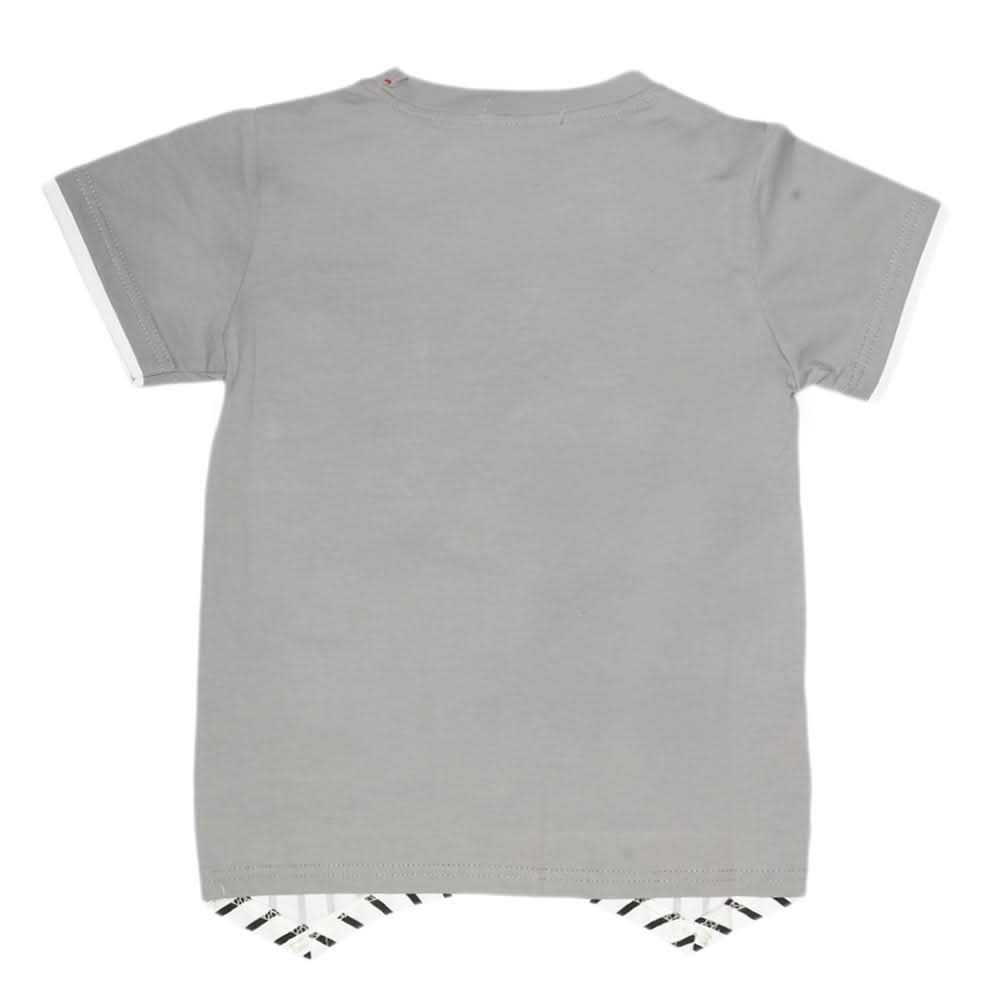 Boys Half Sleeves T-Shirt - Grey, Kids, Boys T-Shirts, Chase Value, Chase Value
