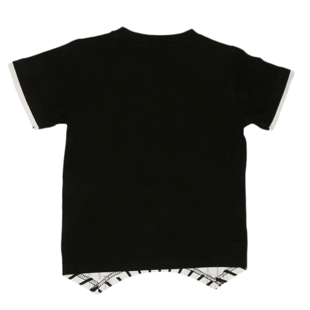 Boys Half Sleeves T-Shirt - Black, Kids, Boys T-Shirts, Chase Value, Chase Value