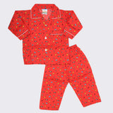 Boys Full Sleeves Night Suit - Red, Kids, Boys Sets And Suits, Chase Value, Chase Value