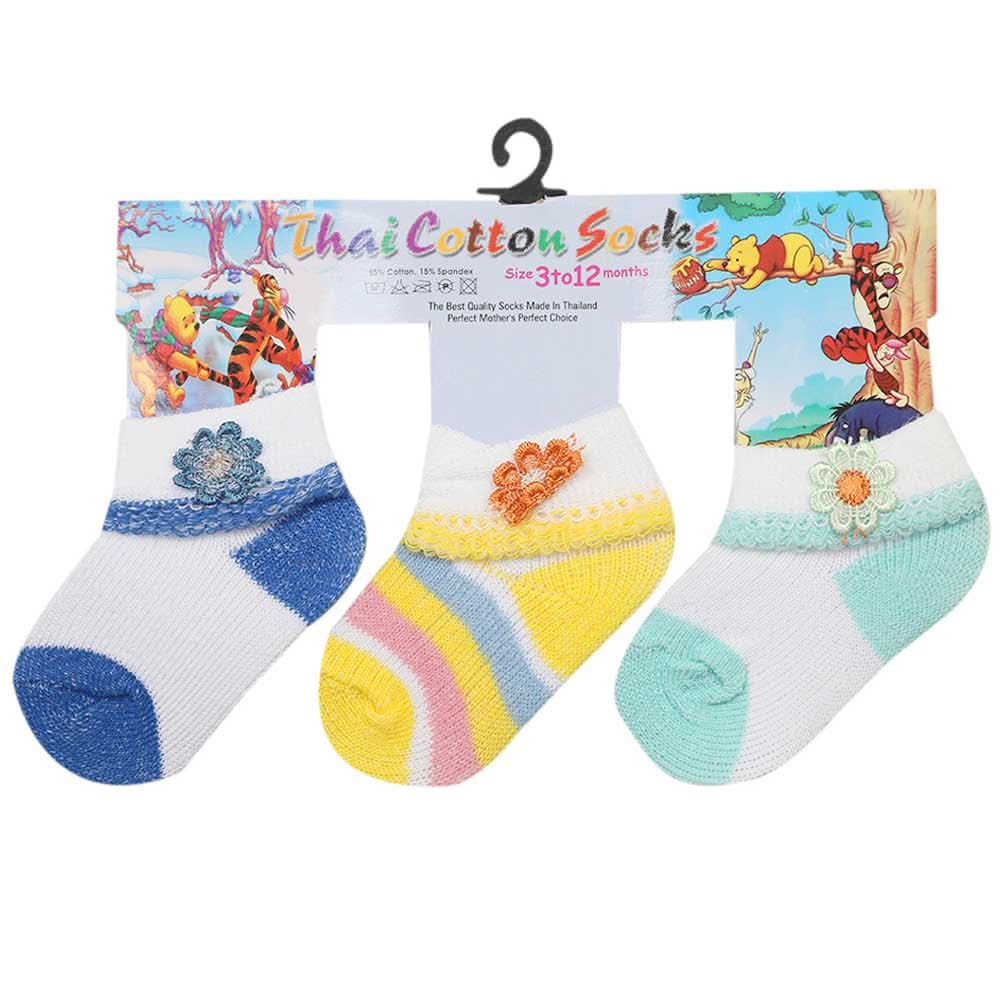 Newborn Socks Pack Of 3 - N, Newborn Caps, Shoes & Socks, Chase Value, Chase Value