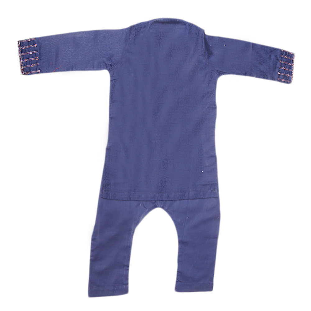 Boys Embroidered Kurta Shalwar Suit - Navy Blue, Kids, Boys Shalwar Kameez, Chase Value, Chase Value