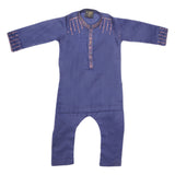 Boys Embroidered Kurta Shalwar Suit - Navy Blue, Kids, Boys Shalwar Kameez, Chase Value, Chase Value