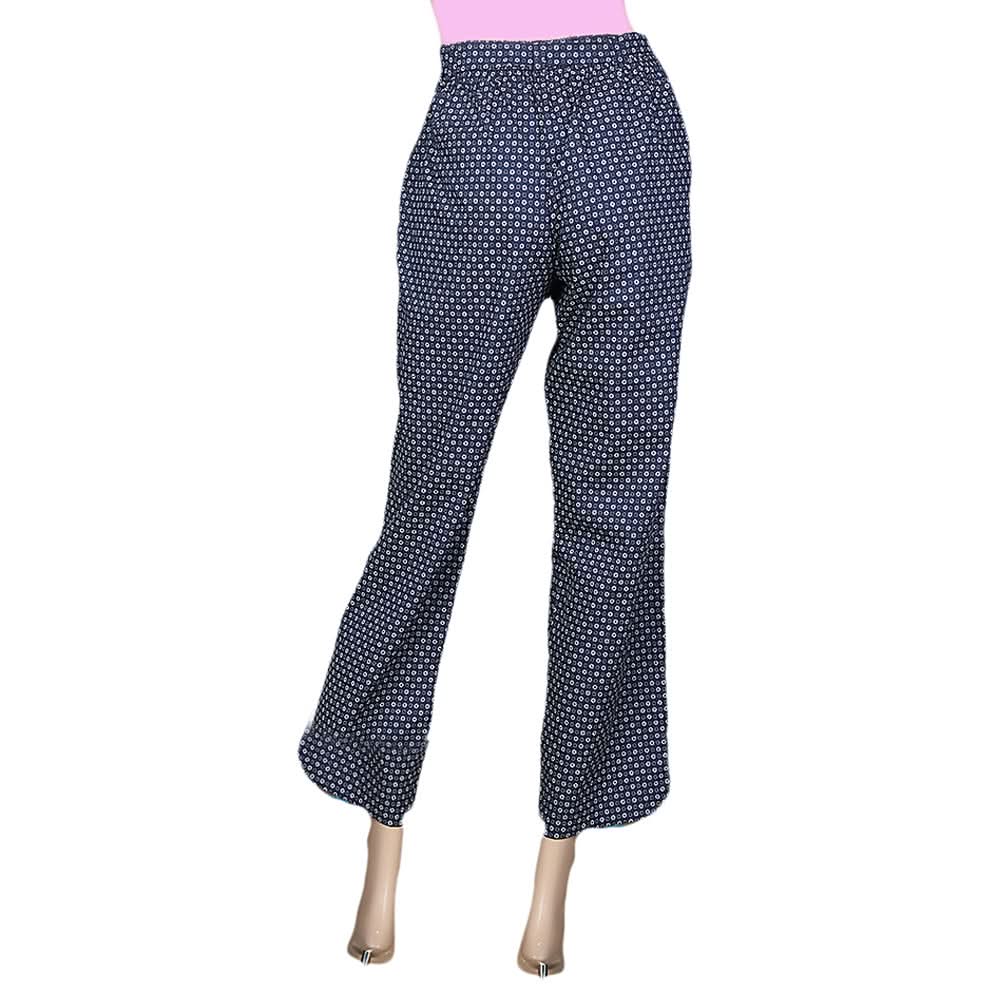 Women's Printed Trouser - Navy Blue, Women, Pants & Tights, Chase Value, Chase Value