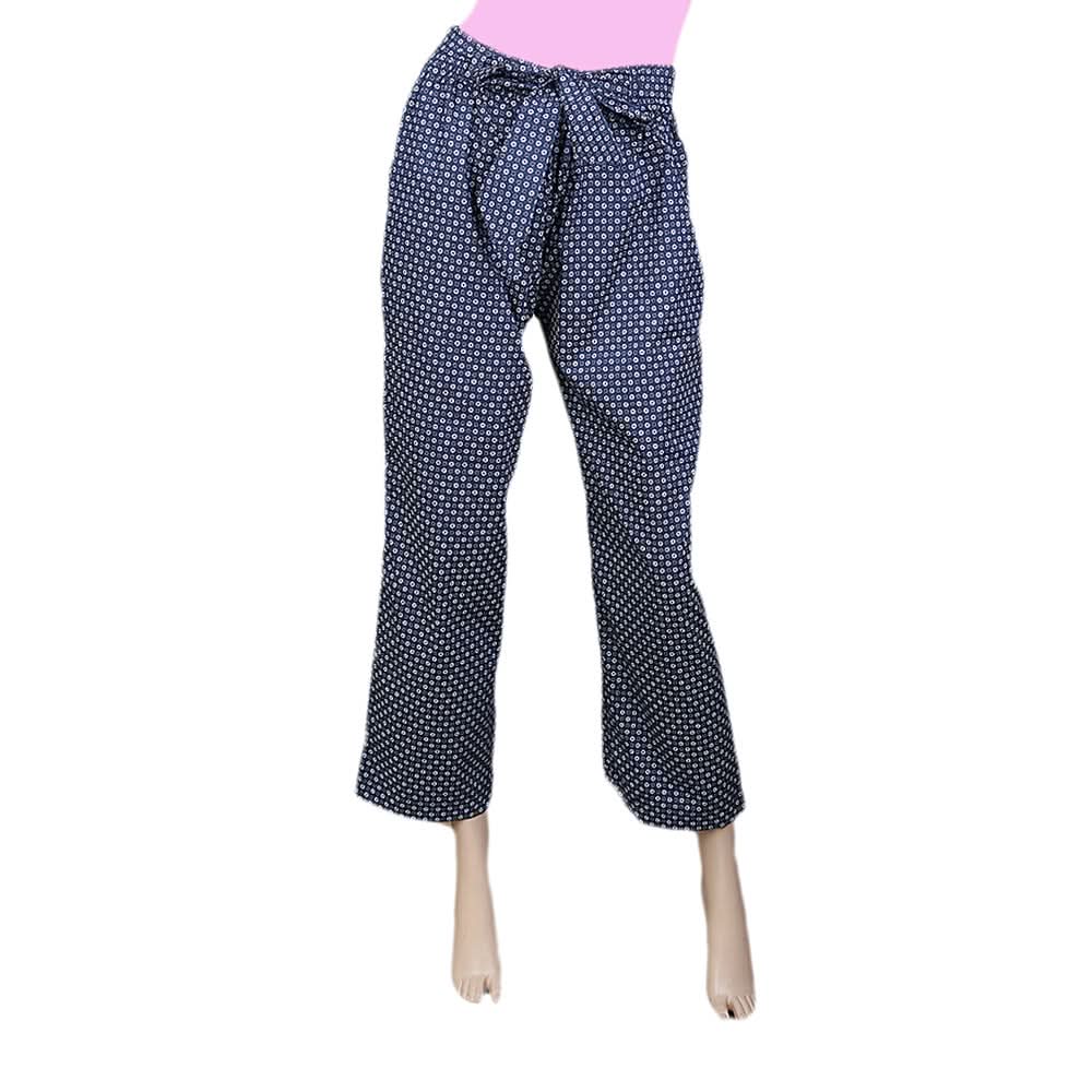 Women's Printed Trouser - Navy Blue, Women, Pants & Tights, Chase Value, Chase Value