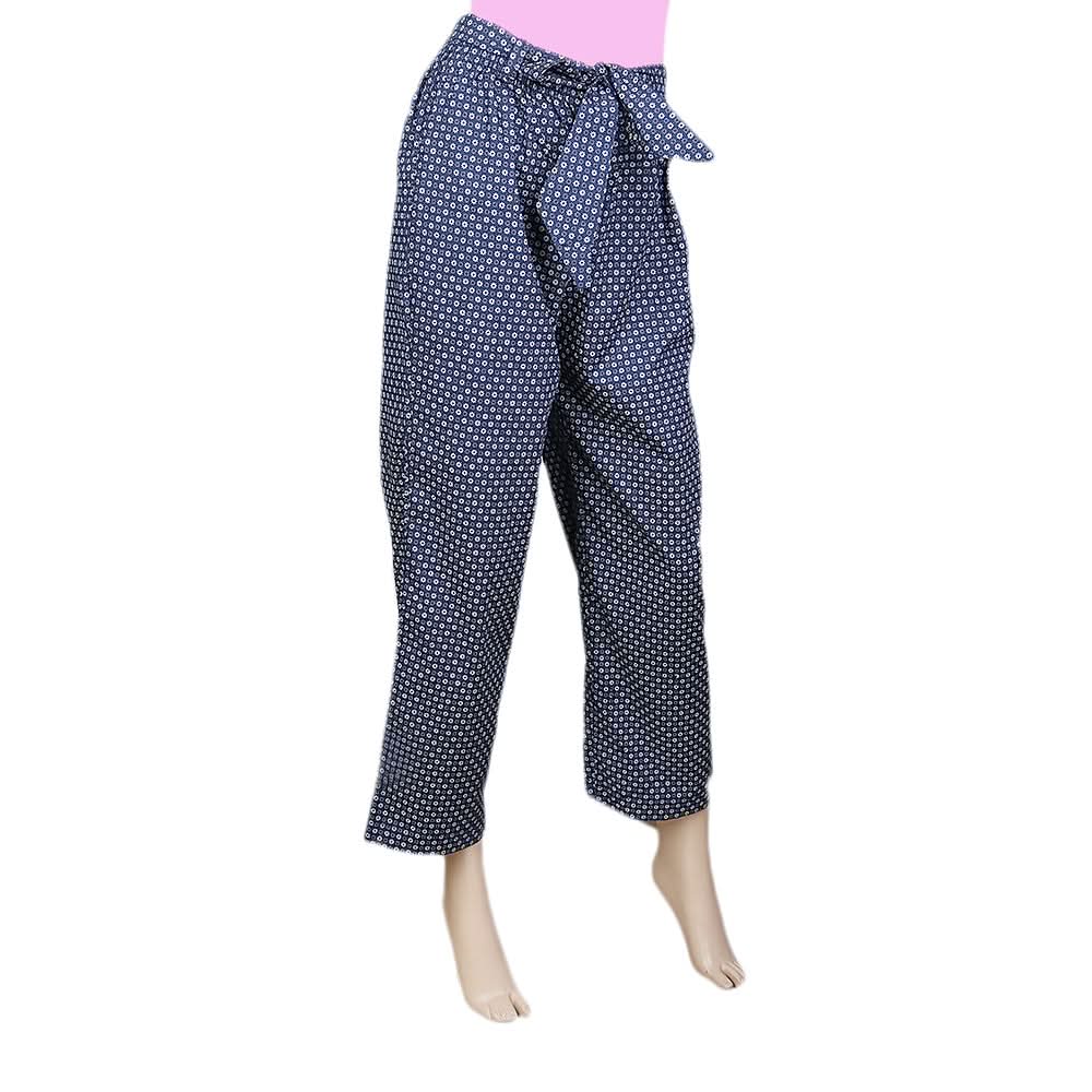 Women's Printed Trouser - Navy Blue, Women, Pants & Tights, Chase Value, Chase Value