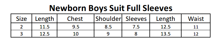 Newborn Boys Full Sleeves Suit - Cyan, Kids, NB Boys Sets And Suits, Chase Value, Chase Value