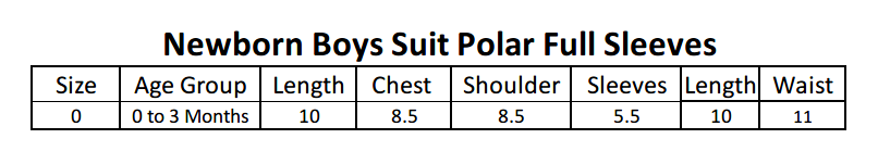 Newborn Boys Full Sleeves Polar Suit - Peach, Kids, NB Boys Sets And Suits, Chase Value, Chase Value