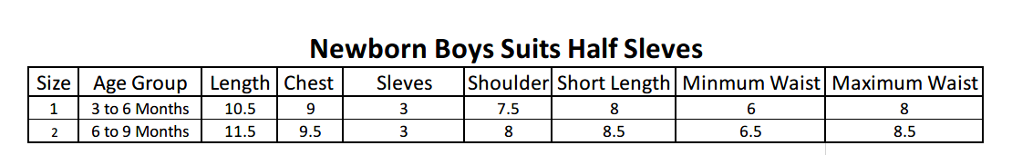 Newborn Boys Half Sleeves Suit - Light Blue, Kids, NB Boys Sets And Suits, Chase Value, Chase Value