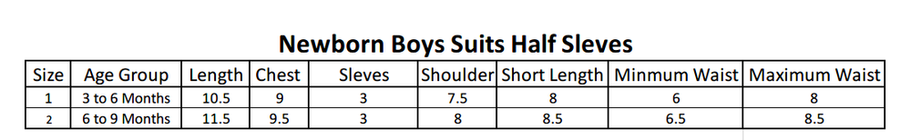 Newborn Boys Half Sleeves Suit - Steel Blue, Kids, NB Boys Sets And Suits, Chase Value, Chase Value