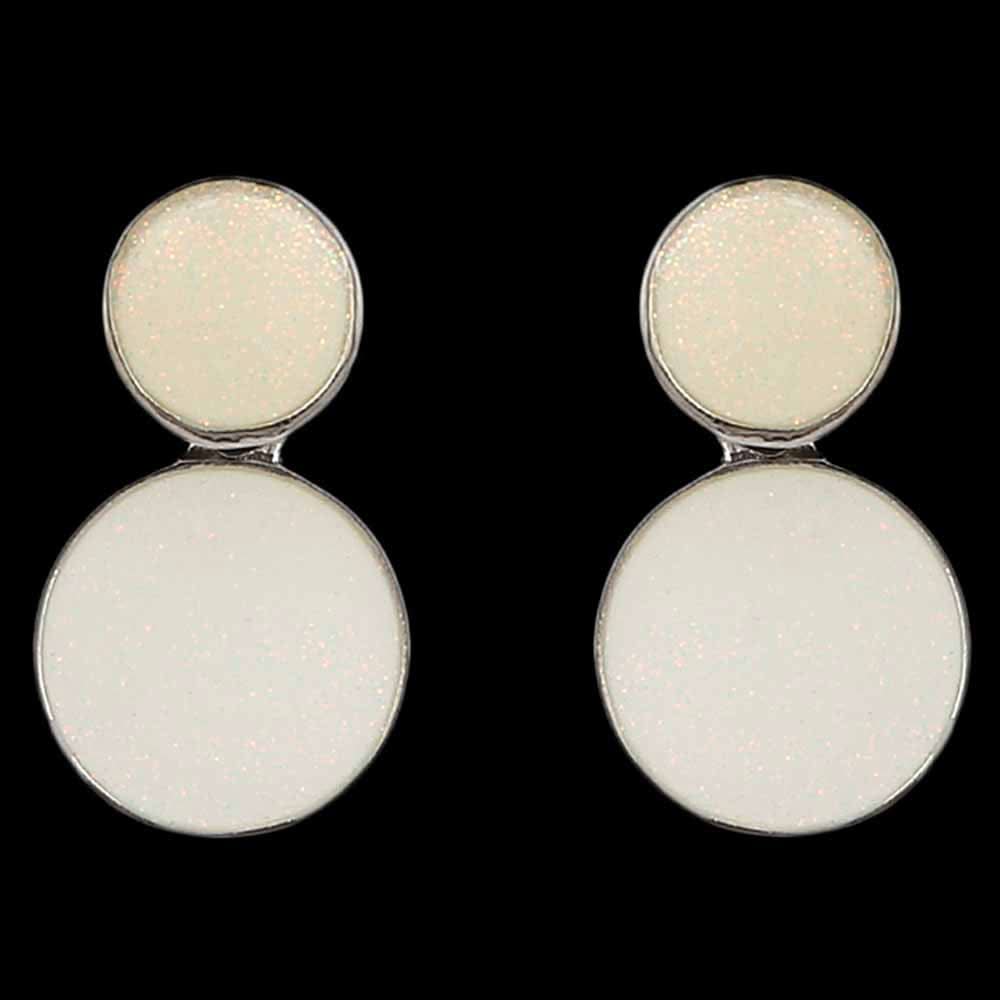 Women's Ear Tops - Off White Silver, Women, Earrings & Tops, Chase Value, Chase Value