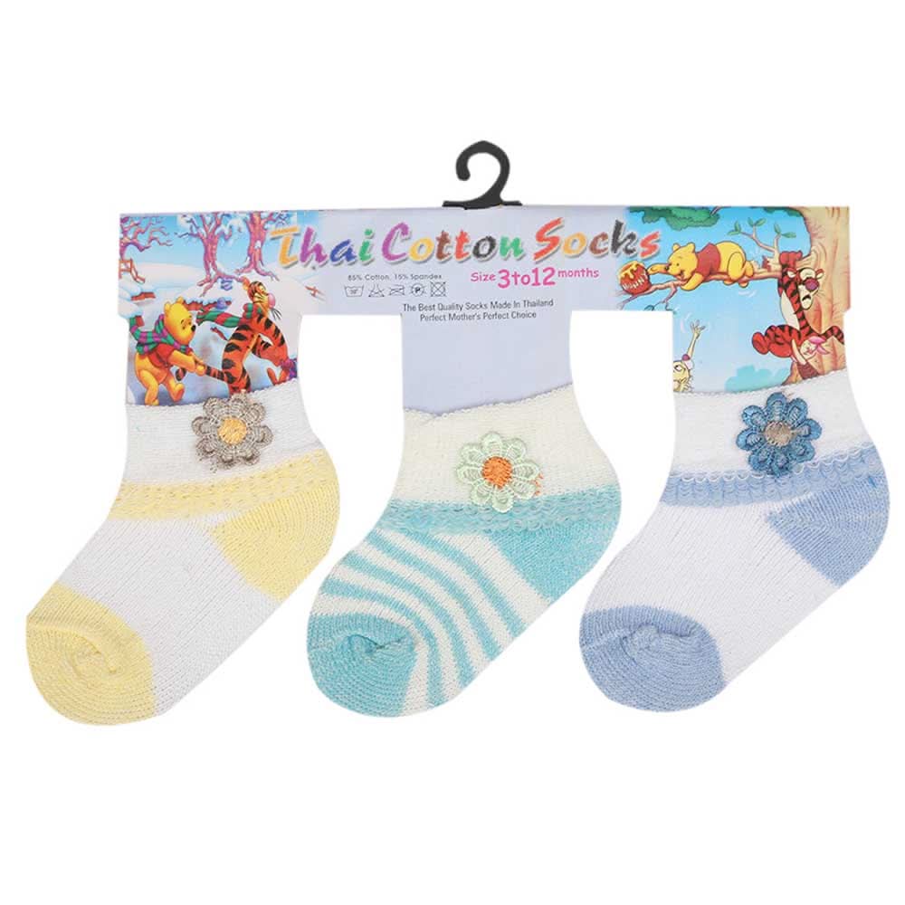 Newborn Socks Pack Of 3 - O, Newborn Caps, Shoes & Socks, Chase Value, Chase Value