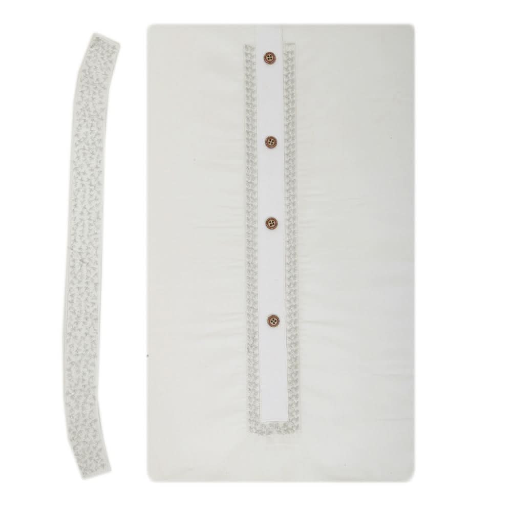 Men's Mashriq Embroidered Un-Stitched Suit - Off-White, Men, Unstitched Fabric, Chase Value, Chase Value