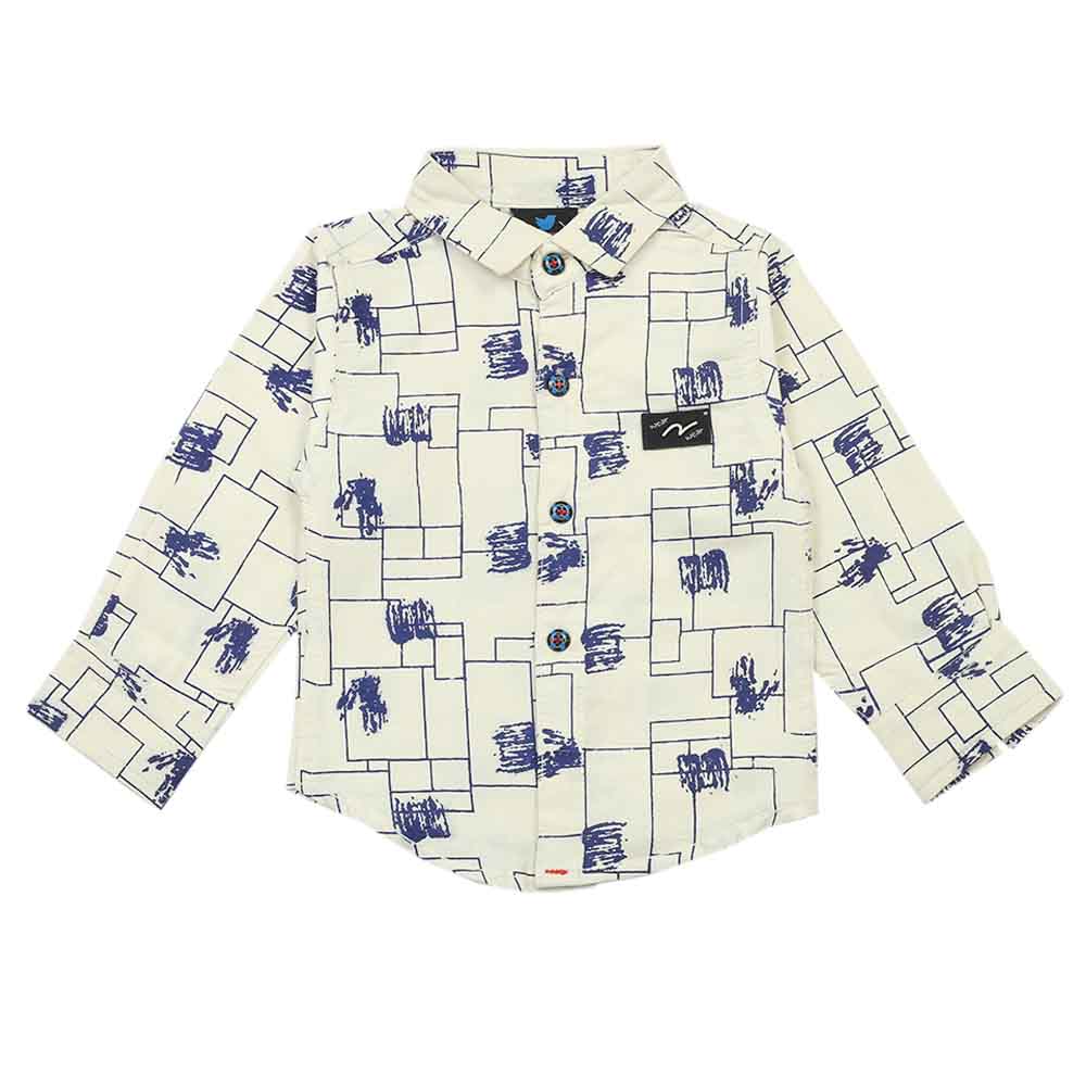 Boys Full Sleeves Casual Shirt - Off-White, Boys Shirts, Chase Value, Chase Value