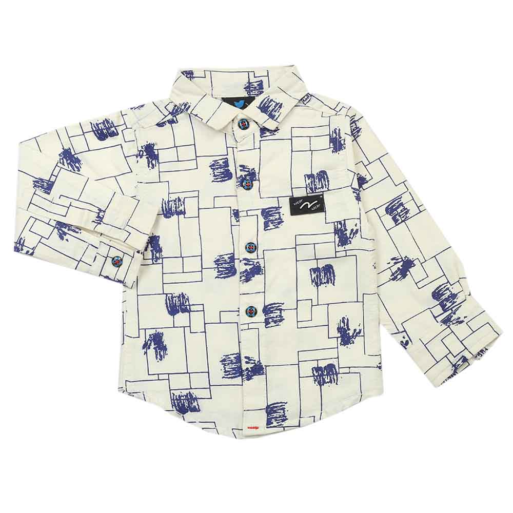 Boys Full Sleeves Casual Shirt - Off-White, Boys Shirts, Chase Value, Chase Value